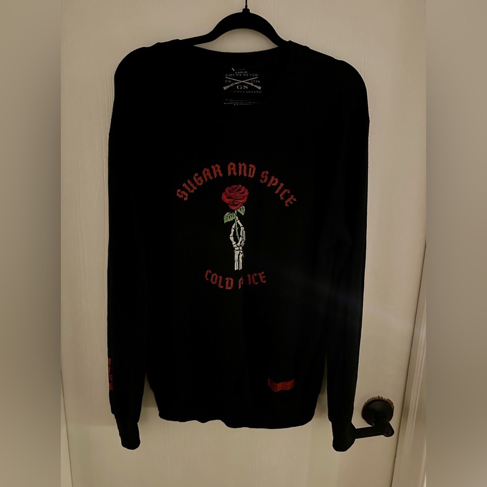 Grunt Style Black Sweater Sugar and Spice